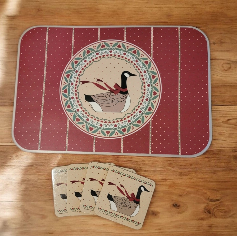 Gooseberry Lane‎ Geese Placemats (4) Country Goose Placemats 80's